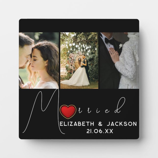 Wedding Foto Plaque Fotoplatte (Vorderseite)