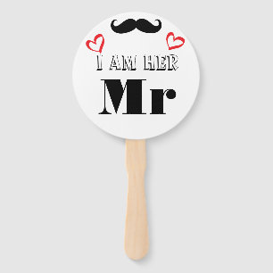 Wedding Foto Prop Ich bin Seine Frau, ich bin ihr Fächer