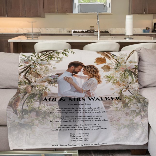 Wedding Foto Song Texte Fleece Blanket (Von Creator hochgeladen)