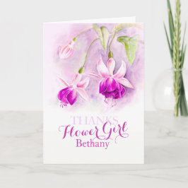 Wedding Fuchsia Blume danke Ihnen Karte