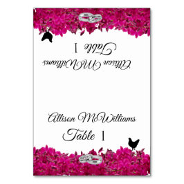 Wedding-Fuchsia Orchids White Poultry Icon- Tischnummer