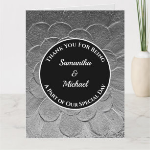 Wedding Gast Vielen Dank Elegant Silver Danke