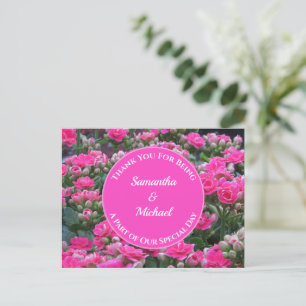 Wedding Gast Vielen Dank Pink Blume Wertschätzung Postkarte