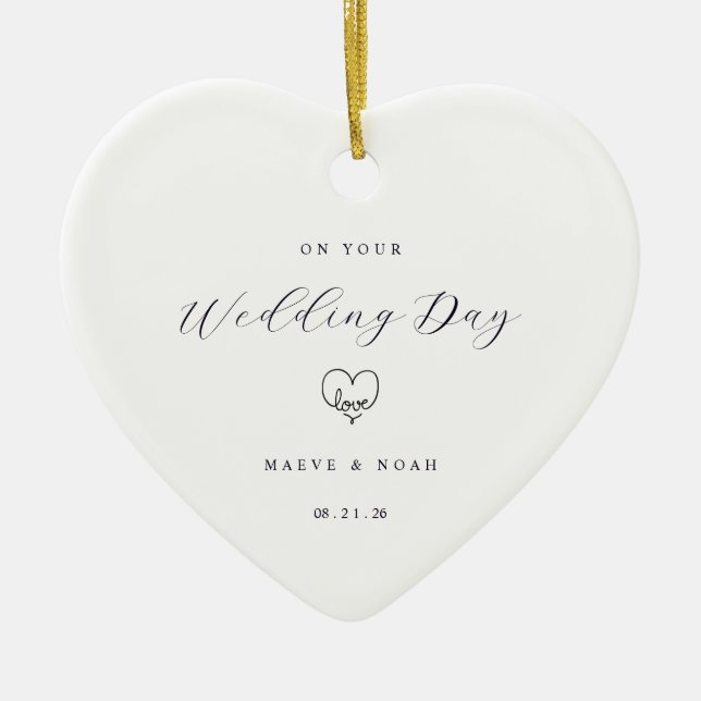 Wedding Gift Just Married Keepsake Ornament (Vorne)