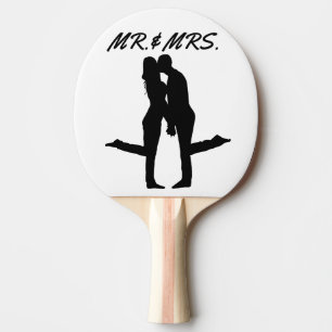 WEDDING GIFT PING PONG PADDLE, MR& MRS. TISCHTENNIS SCHLÄGER