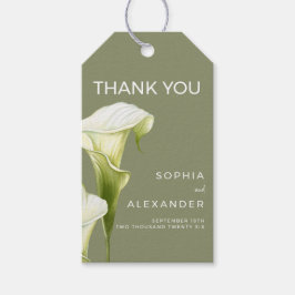 Wedding Gift Tags "Delicate Calla Lilies" Geschenkanhänger