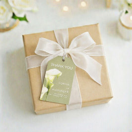 Wedding Gift Tags "Delicate Calla Lilies" Geschenkanhänger