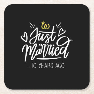 Wedding Gifts 10th Wedding Anniversary Rechteckiger Pappuntersetzer