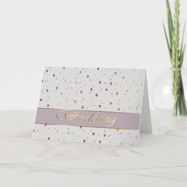 Wedding Glückwunsch-silbernes Gold spielt Karte (Vorderseite)