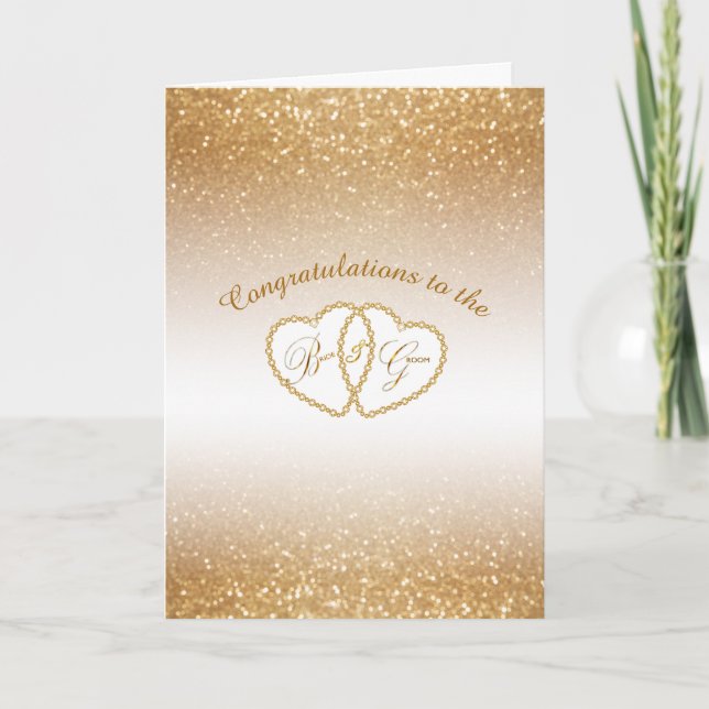 Wedding - Glückwünsche zur Braut und zum Bräutigam Karte (Vorderseite)