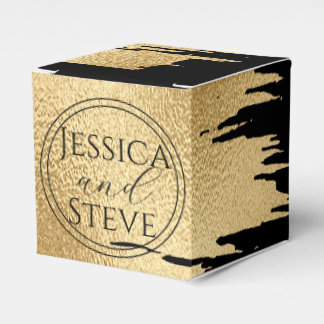 Wedding Gold and Black Classic Geschenkschachtel
