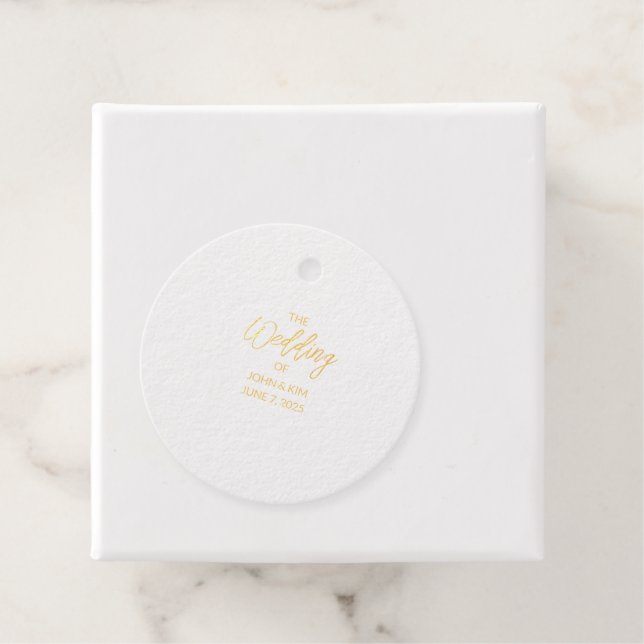 Wedding Gold Foil Fvor Tag (Mit Box)