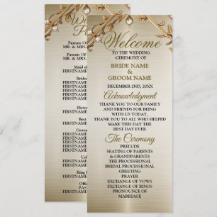Wedding Gold Verziert Rectangle Dimond Blume Shiny Programm