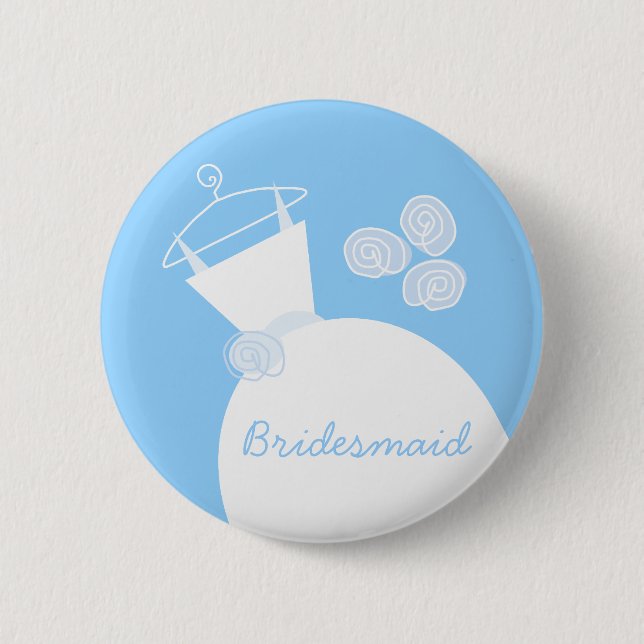 Wedding Gown Blue 'Bridesmaid' Taste Button (Vorderseite)