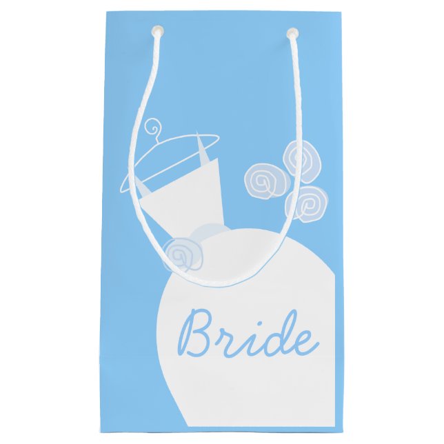 Wedding Gown Blue Bridge klein Kleine Geschenktüte (Vorderseite)