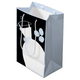 Wedding Gown Blue Geschenktasche schwarz Pastellmi Mittlere Geschenktüte