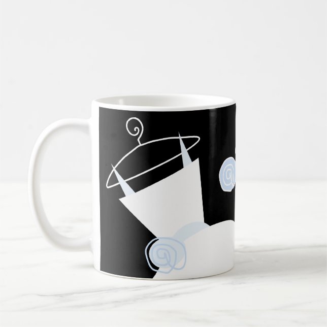 Wedding Gown Blue "Trauzeugin" Tasse schwarz (Links)