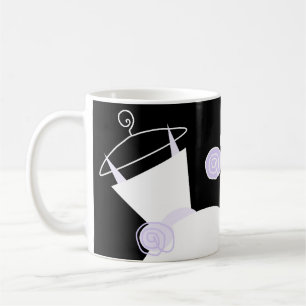 Wedding Gown Lila "Bridesmaid" schwarz Kaffeetasse