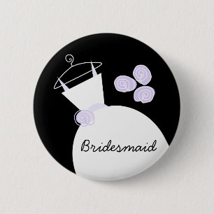 Wedding Gown Lila 'Bridesmaid' Taste schwarz Button