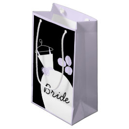 Wedding Gown Lila Bridge Schwarz Pastellfarben kle Kleine Geschenktüte