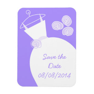 Wedding Gown Lila "Save the Date" Magnet