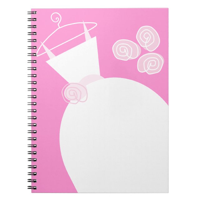 Wedding Gown Pink Notebook Notizblock (Vorderseite)