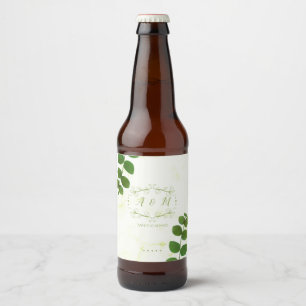 Wedding Green Chic Bierflaschenetikett