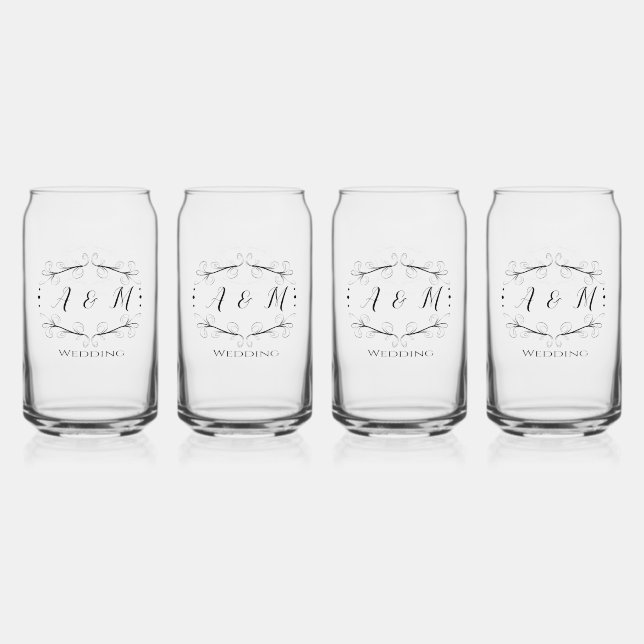 Wedding Green Chic Dosenglas (Vorderseite)