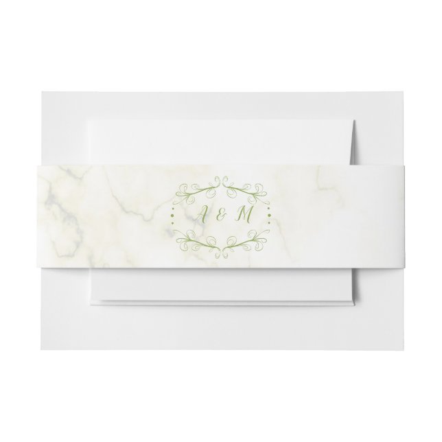 Wedding Green Chic Einladungsbanderole (Vorderseite Beispiel)