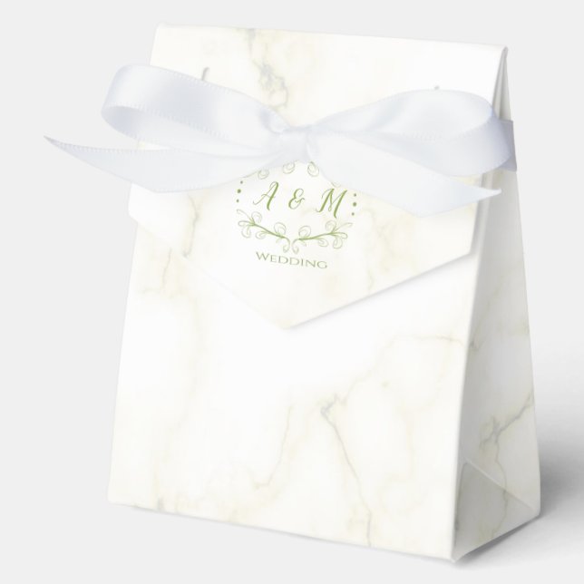 Wedding Green Chic Geschenkschachtel (Vorderseite)