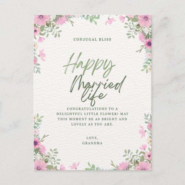 Wedding greeting  einladungspostkarte (Vorderseite)