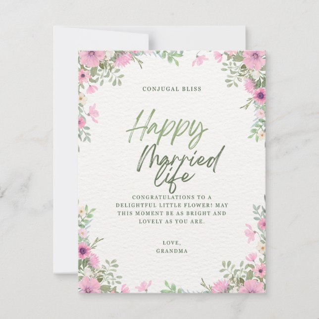 Wedding greetings RSVP karte (Vorderseite)