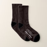 Wedding Groom Funny Socken<br><div class="desc">Dress the men of your wedding party with coordinating fun socks -- for the groom,  "these feet belong to the lucky groom at the wedding of" socks. Personalize these funny souvenir keepsakes with your first names and wedding date in white typography against a black background.</div>