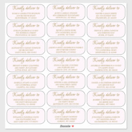 Wedding Guest Address Custom-Cut Vinyl Sticker