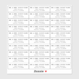 Wedding Guest Address Labels