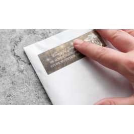 Wedding Guest Address Mason Jars Wood String Light Aufkleber