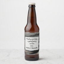 Wedding Guest Black Gray Feather Modern Danke