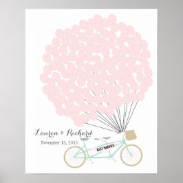Wedding Guest Book Alternative mit Rad Poster