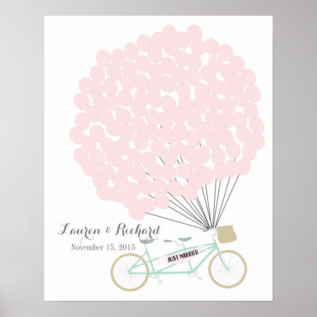 Wedding Guest Book Alternative mit Rad Poster (Vorne)