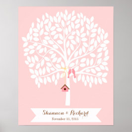 Wedding Guest Book Alternative Tree, 155 Blätter Poster