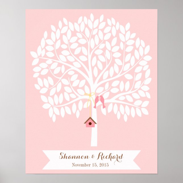 Wedding Guest Book Alternative Tree, 155 Blätter Poster (Vorne)