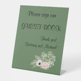Wedding Guest Book Pedestal-Zeichen Sockelschild