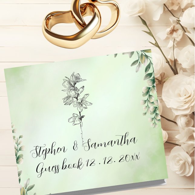 Wedding Guest Book, Personalized Linen Wedding  Gästebuch (Von Creator hochgeladen)
