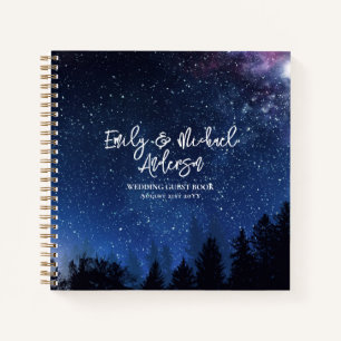 Wedding Guest Book Starry Night Galaxy Celestial Notizbuch