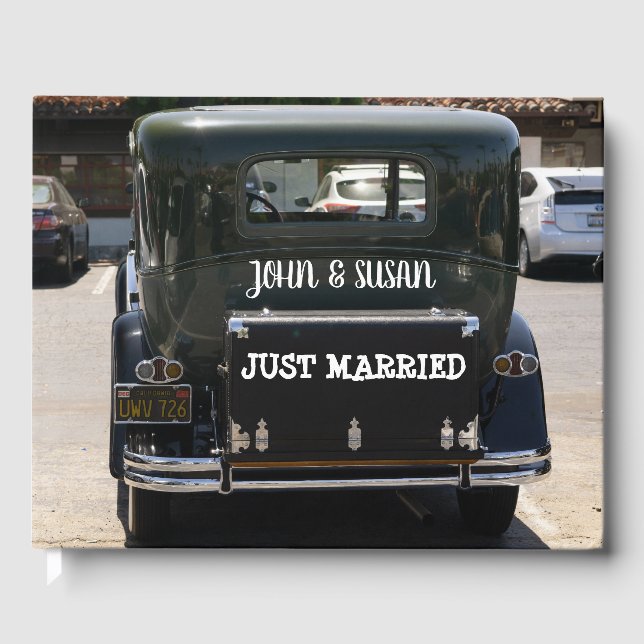 Wedding Guest Book Vintag CLassic car CUSTOM Gästebuch (Vorderseite)