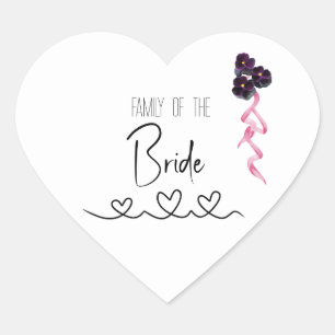 Wedding Guest Identifier Herz-Aufkleber