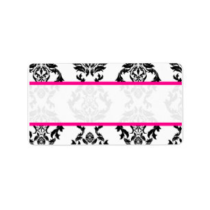 Wedding Guest Mailing Labels Damask Adressaufkleber