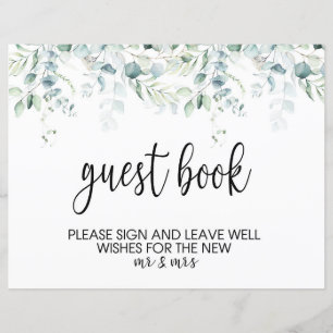 Wedding Guestbook Sign - Eukalyptus Wedding