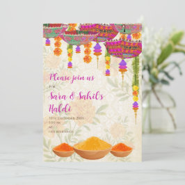 Wedding Haldi laden & Indian Haldi Einladungen ein