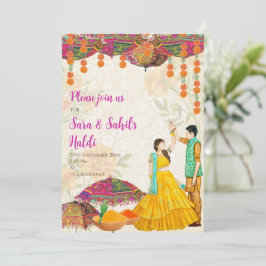 Wedding Haldi lädt & Haldi ein Einladung